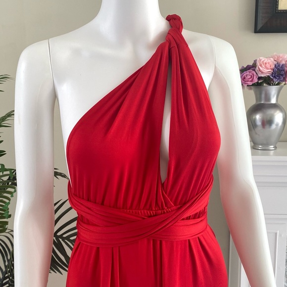 Infinity Long Jumpsuit in Red - Picture 2 of 7